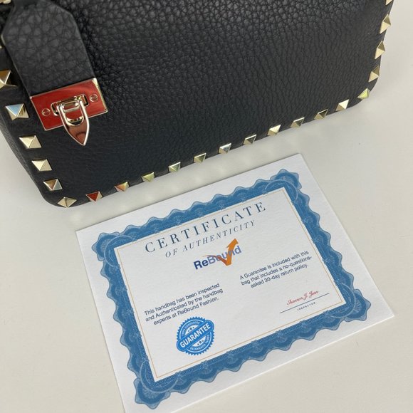 New Valentino Small Rockstud Grainy Calfskin Shoulder Bag - Picture 5 of 11